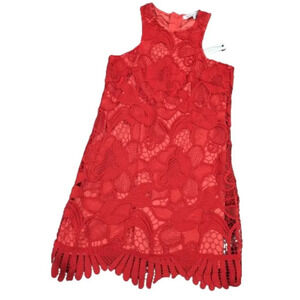 Lovers + Friends‎ Caspian Shift Dress Red Lace Size S NWT